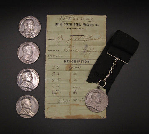 USA United States Steel Corporation Loyal Service Silver Medal Group