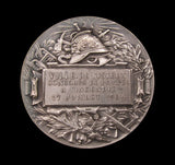 France 1904 City of Lisieux Fire Pump Competition 42mm Silver Medal