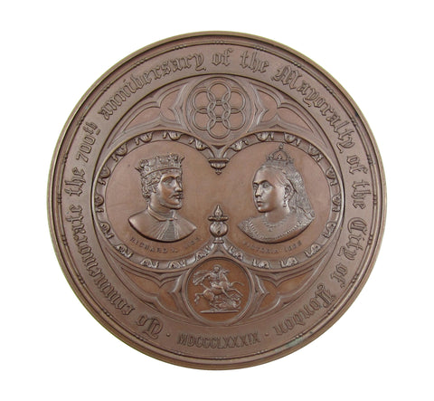 1889 Mayoralty Of The City Of London 81mm Medal - By Kirkwood