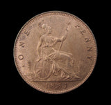 Victoria 1881 H Penny - Freeman 108 - EF