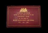 1887 Embossed Hard Case For 11 Coin Proof Set - Five Pound To Threepence