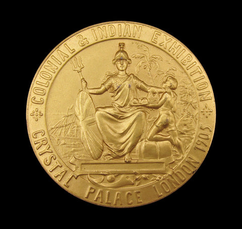 1905 Colonial & Indian Exhibition Crystal Palace 51mm Medal - By Massonnet