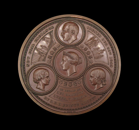1849 Opening Of The Coal Exchange 89mm Medal - By Wyon