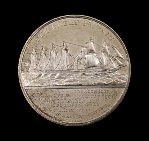 1970 Return of The S.S Great Britain to Bristol 39mm Silver Medal
