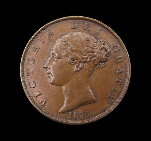 Victoria 1853 Halfpenny - NEF