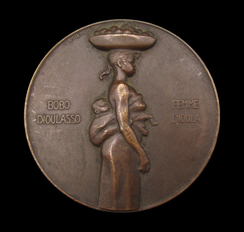 France 1931 Women Of Dioula 59mm Bronze Medal - By Monier