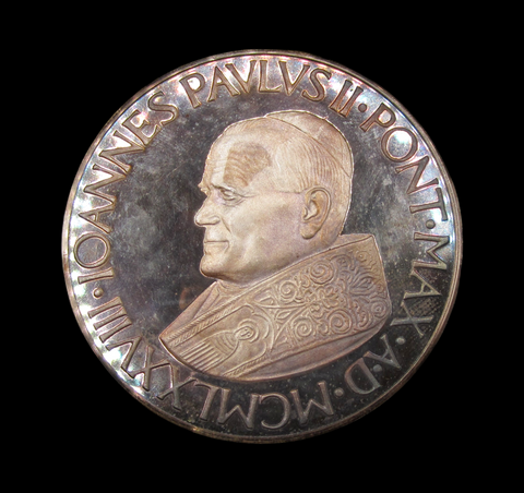 1978 Pope John Paul II Elected Pope 57mm Silver Medal - By Spink & Son