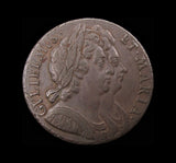 William & Mary 1694 Halfpenny - GVF