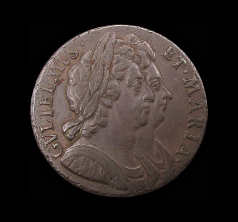 William & Mary 1694 Halfpenny - GVF