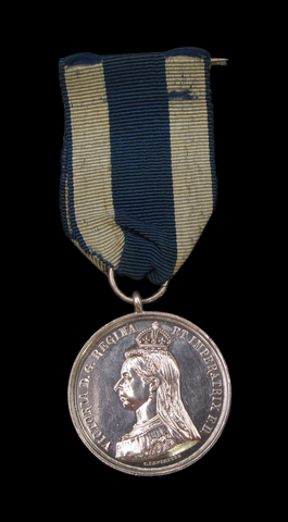 1897 Victoria Diamond Jubilee Silver Medal On Ribbon - By Emptmeyer