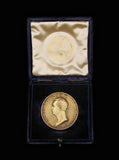 1848 Institution Of Civil Engineers Silver Gilt Stephenson Medal - By Wyon