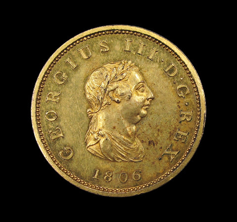 George III 1806 Gilt Proof Halfpenny - BMC 1362