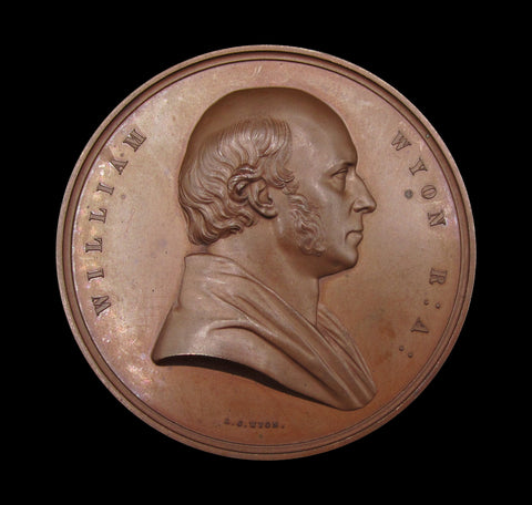 1854 William Wyon Art Union Of London 56mm Medal - By Wyon