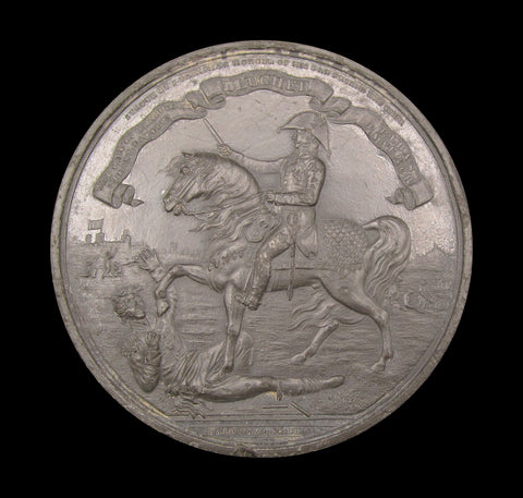 1815 Blucher & Wellington Victory At Waterloo 74mm Medal - By Halliday