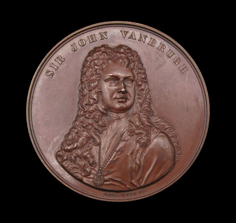 1855 Sir John Vanbrugh Art Union Of London 55mm Medal - By Wyon