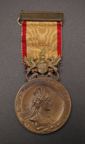 1914 Guildhall Banquet Queen Alexandra’s Medal - On Ribbon