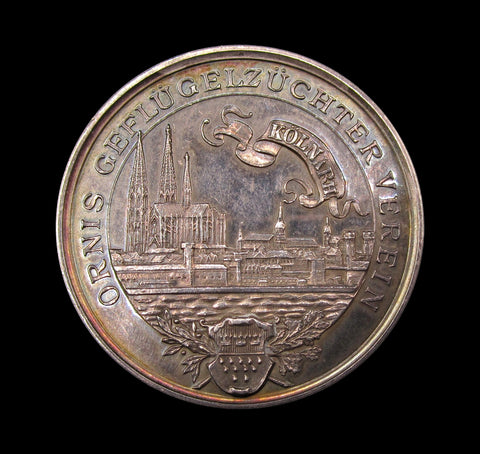 Germany 1901 Cologne Poultry Show 39mm Silver Medal