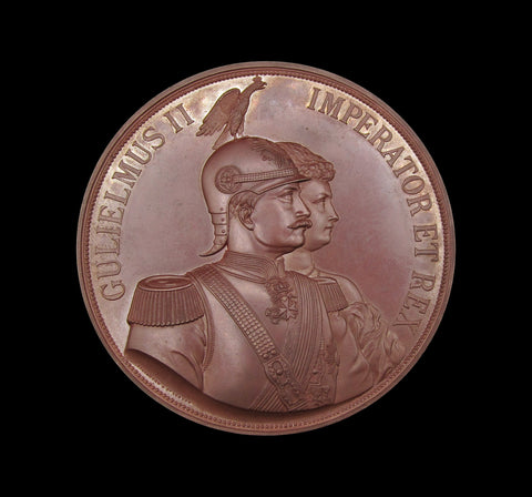 1891 Wilhelm II Visit To London 80mm Bronze Cased Medal - By Elkington
