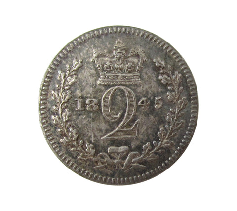 Victoria 1845 Maundy Twopence - GVF
