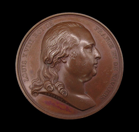 France 1814 Arrival of Louis XVIII in Paris 41mm Medal - By Andrieu