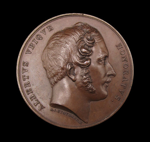 1842 Foundation of The New Royal Exchange 45mm Medal - By Stothard