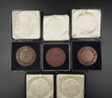 1914-1923 Cripplegate Institute Set Of 5 x 51mm Silver & Bronze Prize Medals
