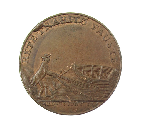 c.1797 Perth Tay-Bridge John Farrier Halfpenny Token - DH2