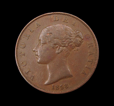 Victoria 1858/7 Halfpenny - NVF