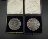 1914-1923 Cripplegate Institute Set Of 5 x 51mm Silver & Bronze Prize Medals