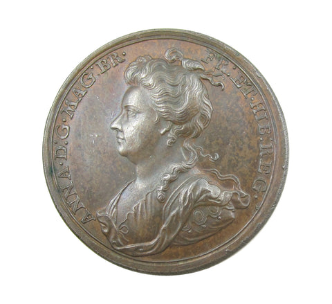 1707 Union Of England & Scotland 34mm Copper Medal - By Croker