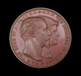 1882 Preston Guild Duke & Duchess Of Albany 51mm Medal - By Wyon