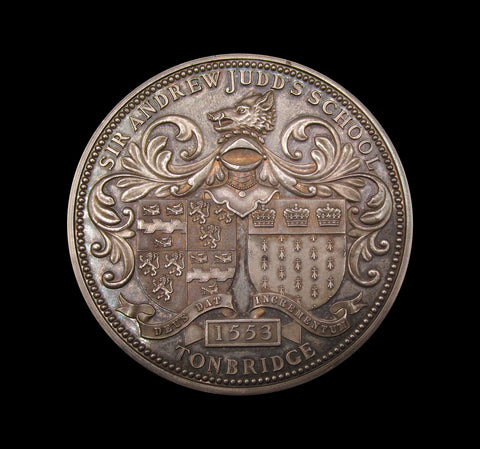 1891 Sir Andrew Judd’s School Tonbridge 64mm Silver Medal - By Wyon