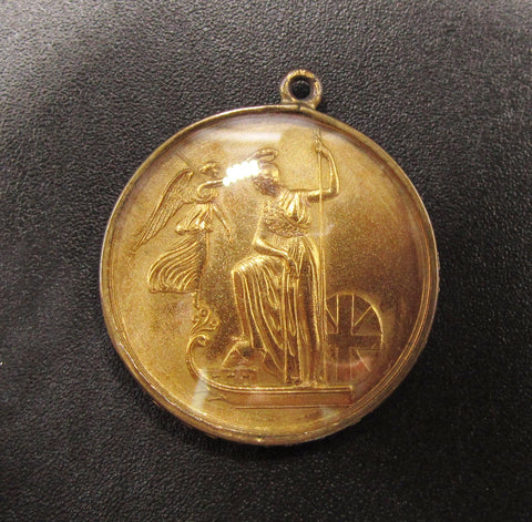 1905 Centenary Of The Battle Of Trafalgar 22mm Medal In Glass Mount