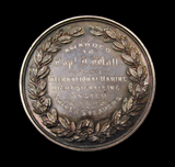 c.1886 Mercantile Marine Service Association 38mm Silver Medal - By Elkington