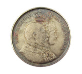 1902 Edward VII Coronation Clitheroe 32mm Silver Medal - By Vaughton