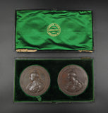 1882 Dedication Of Epping Forest Cased Pair Of 76mm Bronze Medals - By Wiener