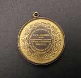 1905 Centenary Of The Battle Of Trafalgar 22mm Medal In Glass Mount