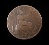 Victoria 1862 Halfpenny - Die Letter B