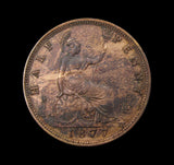 Victoria 1877 Halfpenny - Freeman 333 - GVF