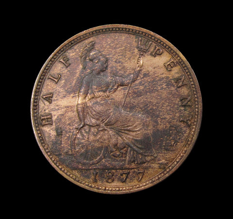 Victoria 1877 Halfpenny - Freeman 333 - GVF