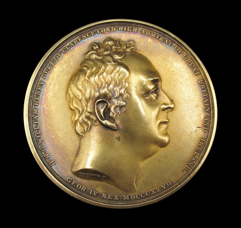 1827 Duke Of Clarence Lord High Admiral 65mm Silver Medal