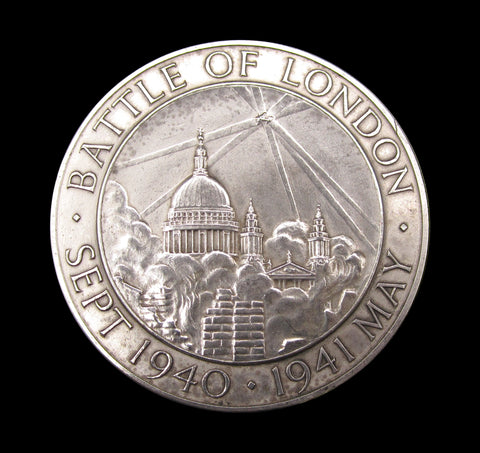 1944 Battle Of London Silvered 57mm Medal - By Pinches