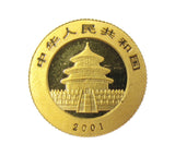 China 2001 1/20th Oz Panda Gold 20 Yuan - UNC