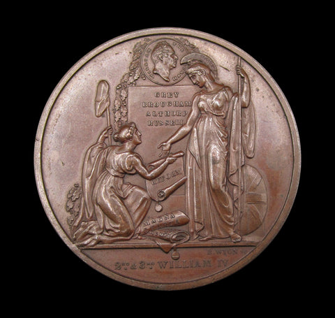 1832 Reform Bill 51mm Bronze Medal - By Wyon