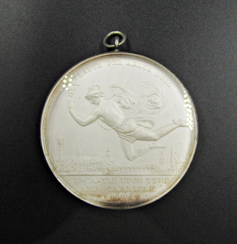 1840 Opening Of The Newcastle & Carlisle Railway 50mm Silver Medal - By Wyon
