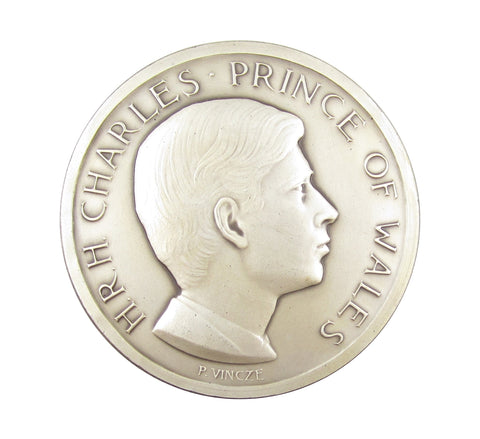1969 Investiture Of Prince Charles 57mm Silver Medal - By Vincze