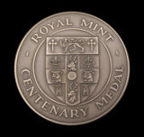 1995 National Trust Centenary 63mm Silver Medal - By The Royal Mint