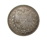 Victoria 1845 Threepence - A/UNC
