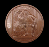 1870 Charles Leslie Art Union Of London 55mm Medal - By Wyon