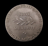 1938 Royal Academy Of Arts 55mm Silver Medal - By Pinches